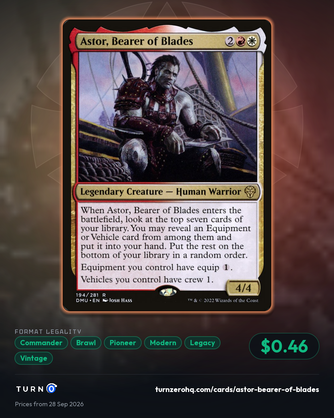 Shareable picture of Astor, Bearer of Blades