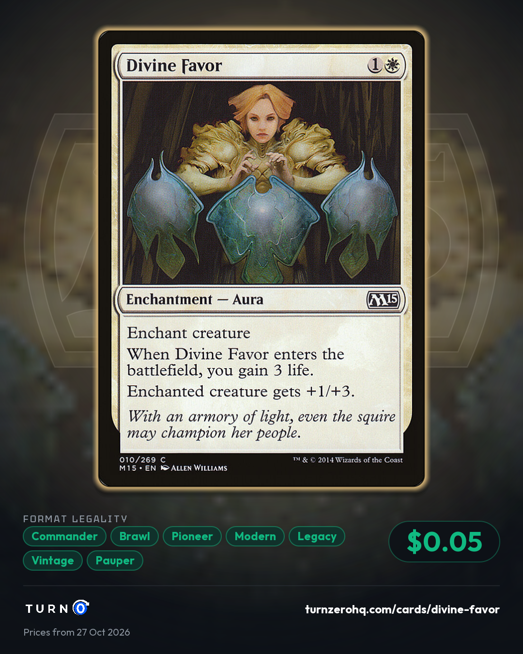 Shareable picture of Divine Favor