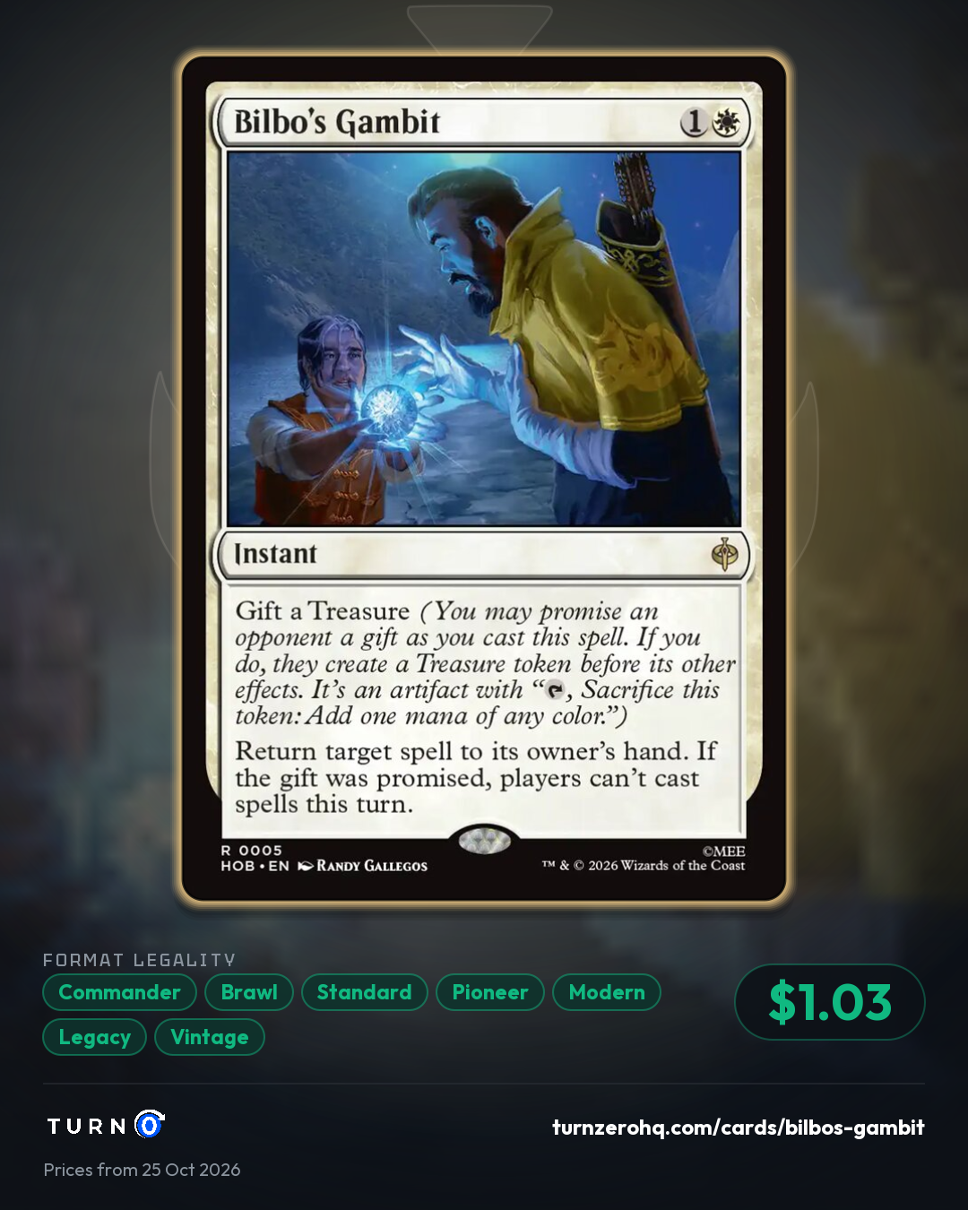 Shareable picture of Bilbo's Gambit