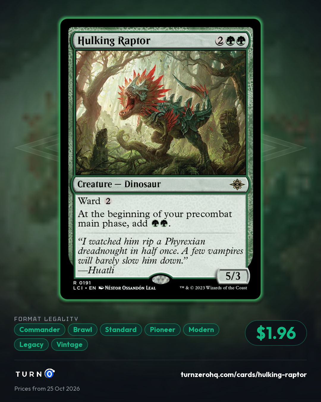 Shareable picture of Hulking Raptor
