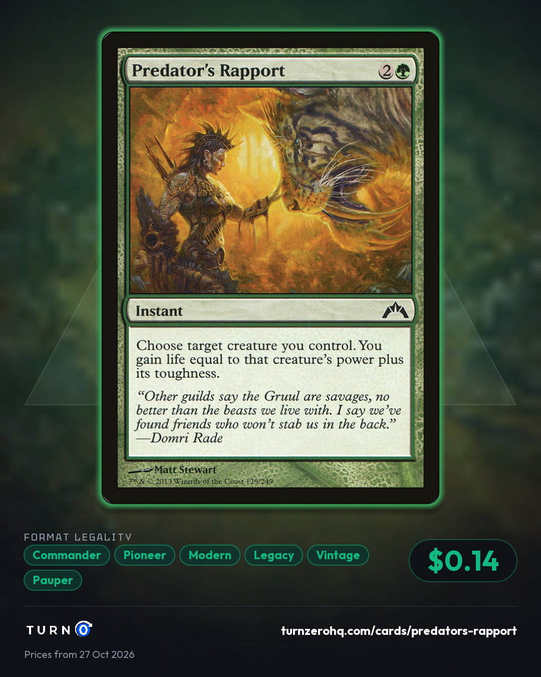 Shareable picture of Predator's Rapport