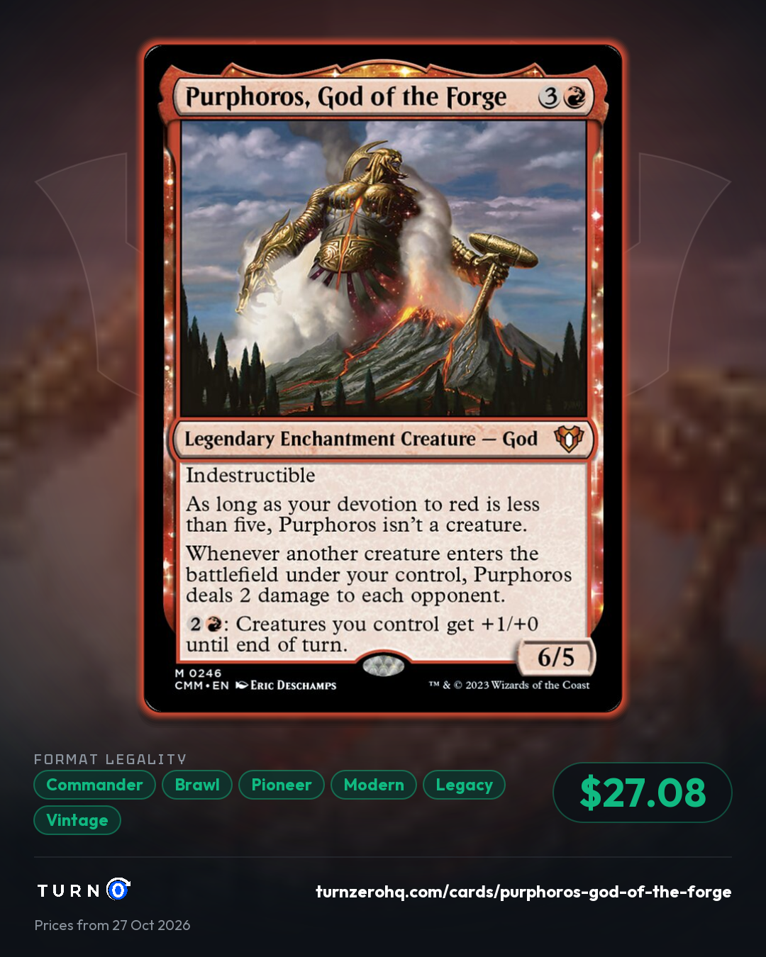 Shareable picture of Purphoros, God of the Forge