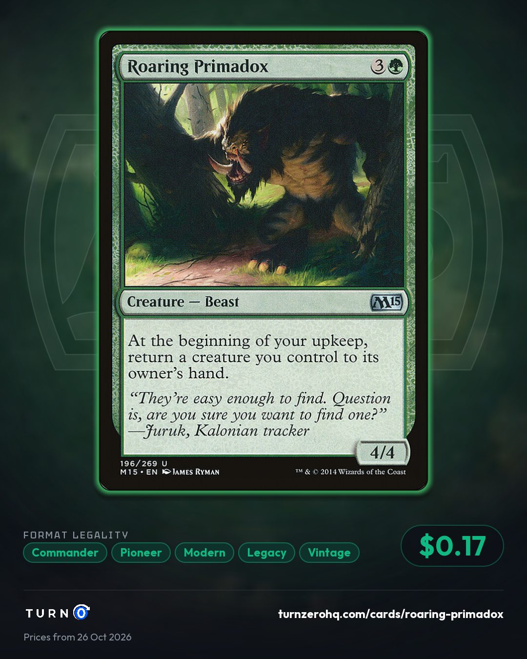 Shareable picture of Roaring Primadox