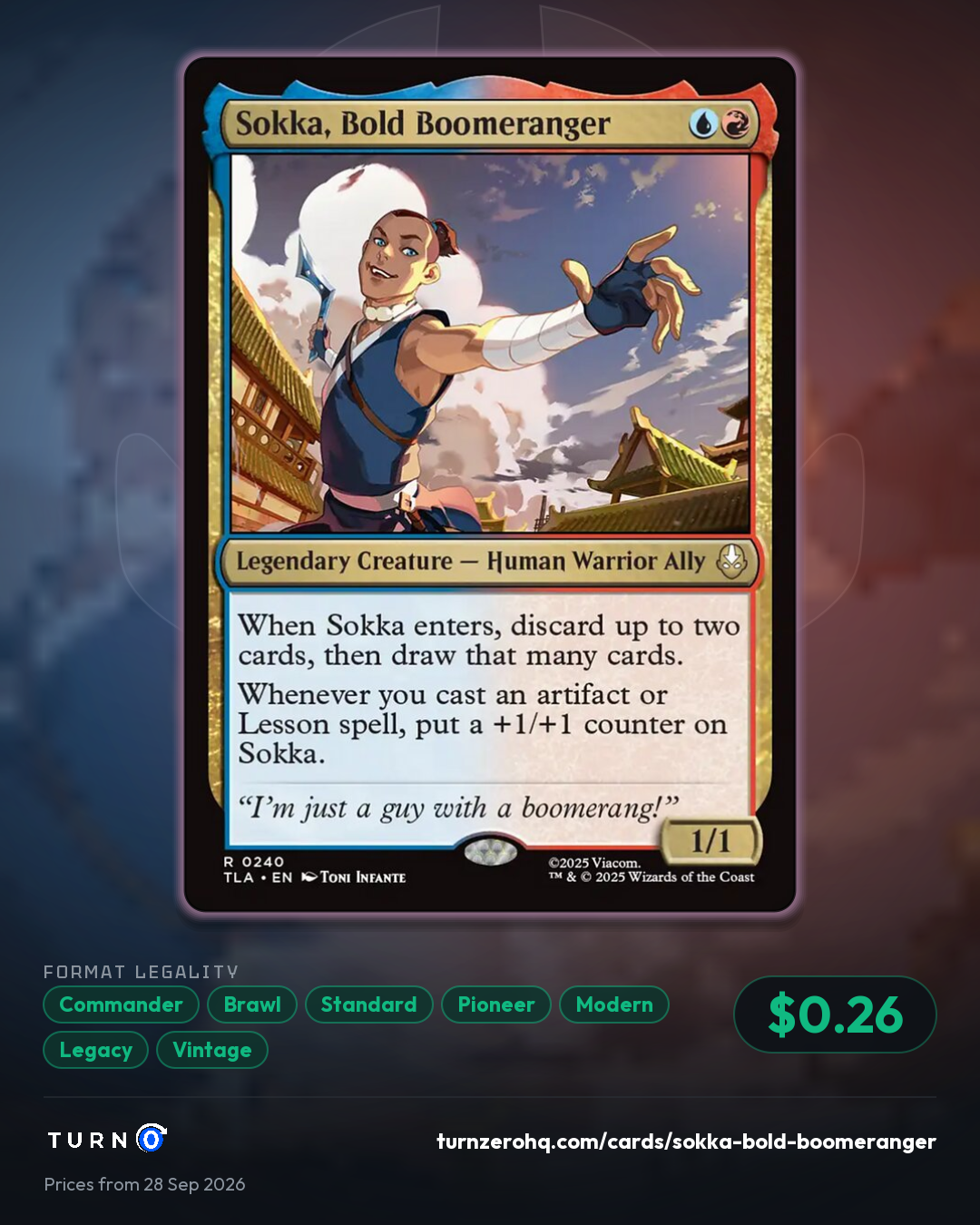 Shareable picture of Sokka, Bold Boomeranger