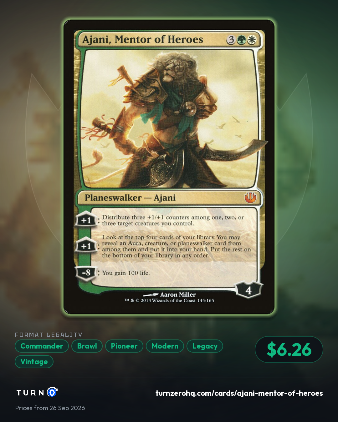 Shareable picture of Ajani, Mentor of Heroes