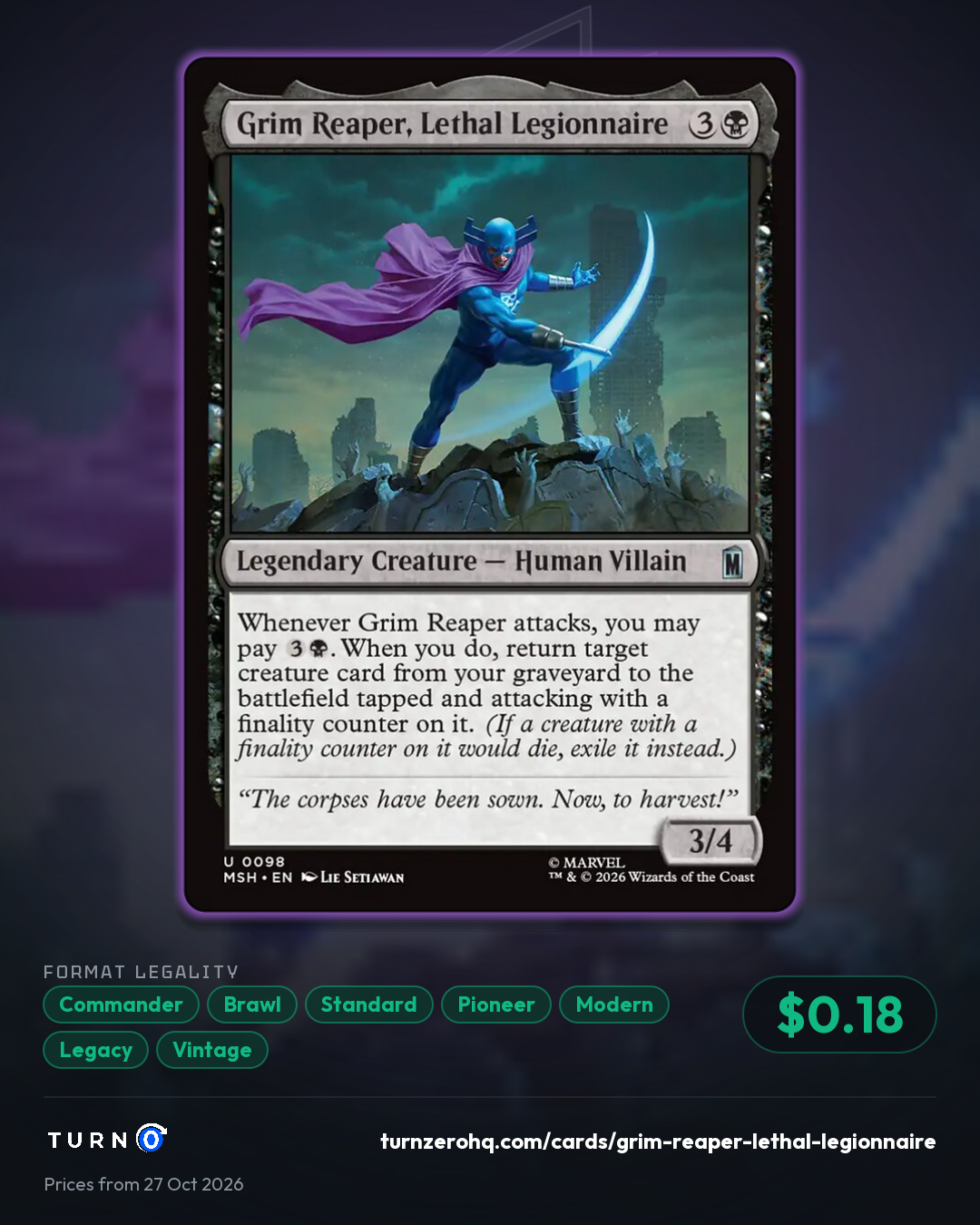 Shareable picture of Grim Reaper, Lethal Legionnaire