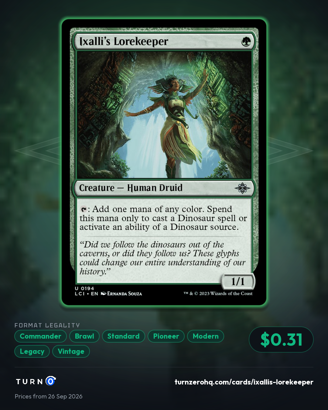 Shareable picture of Ixalli's Lorekeeper