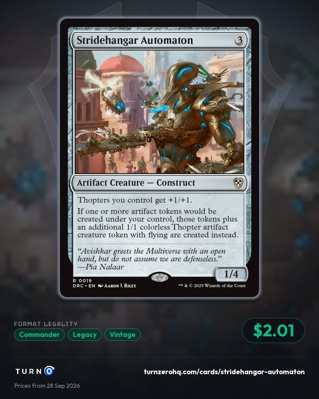 Shareable picture of Stridehangar Automaton