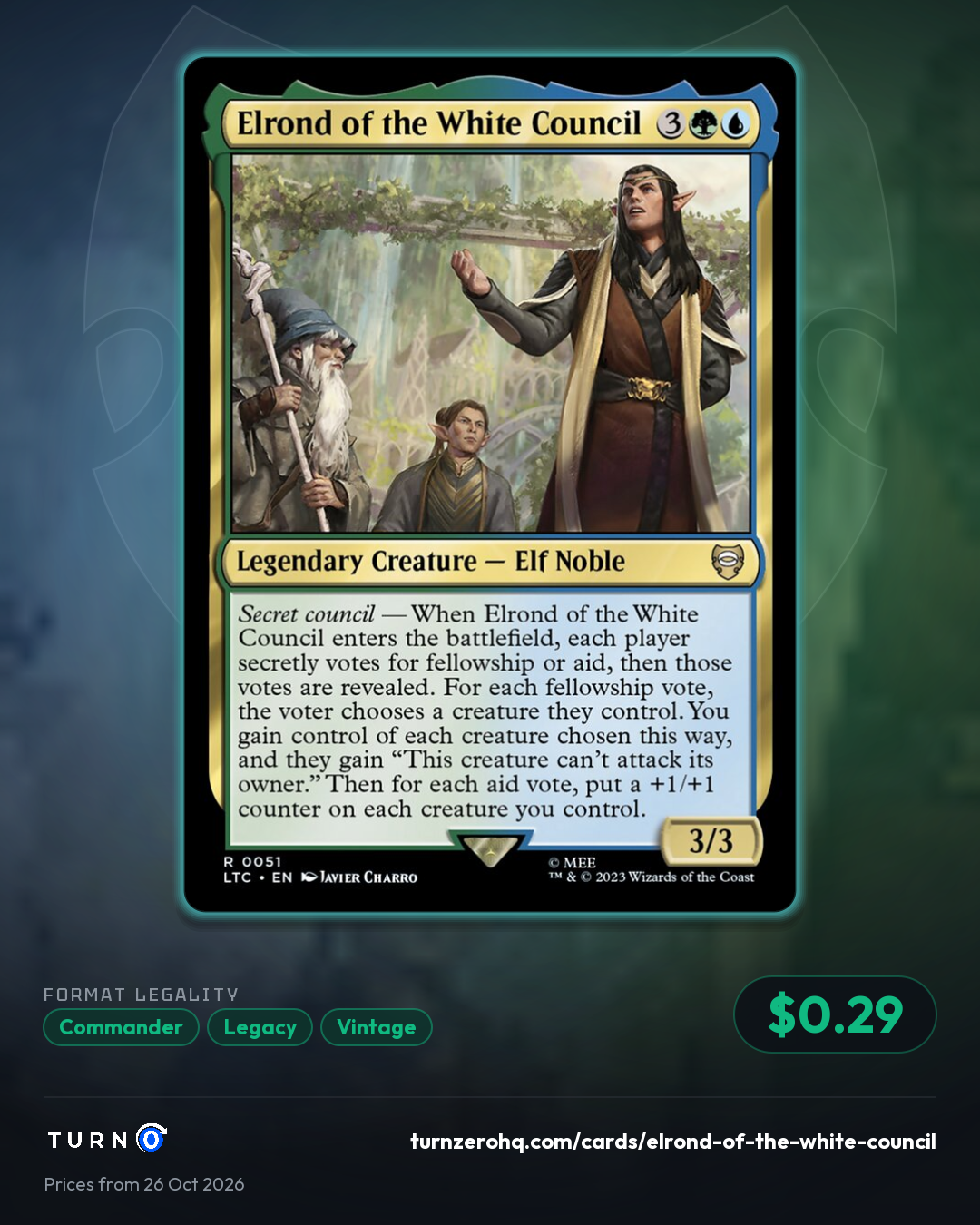 Shareable picture of Elrond of the White Council