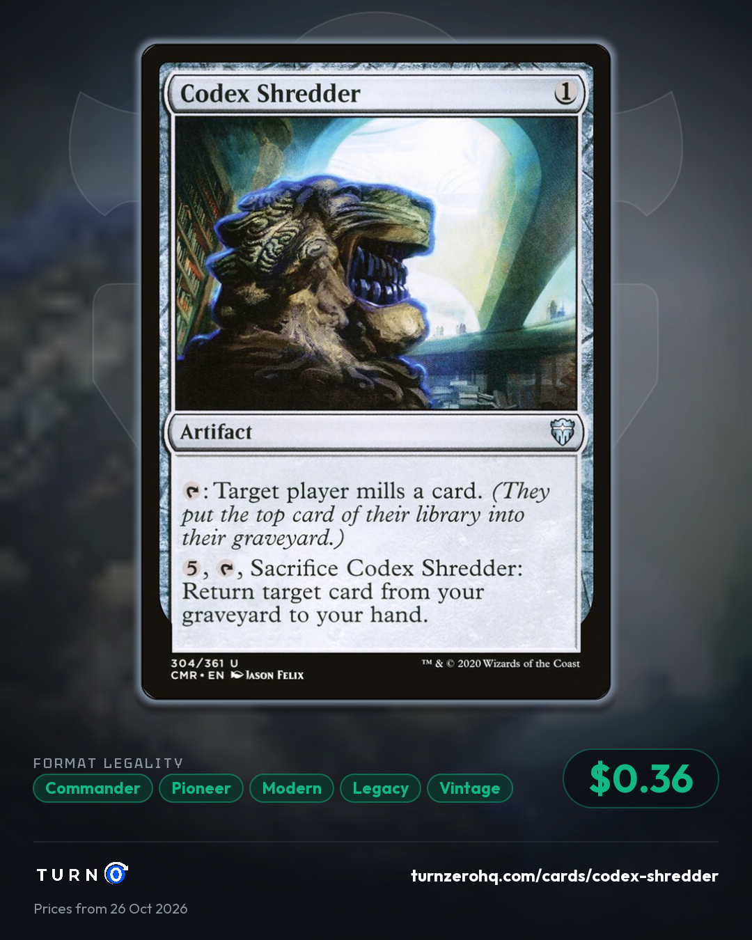 Shareable picture of Codex Shredder