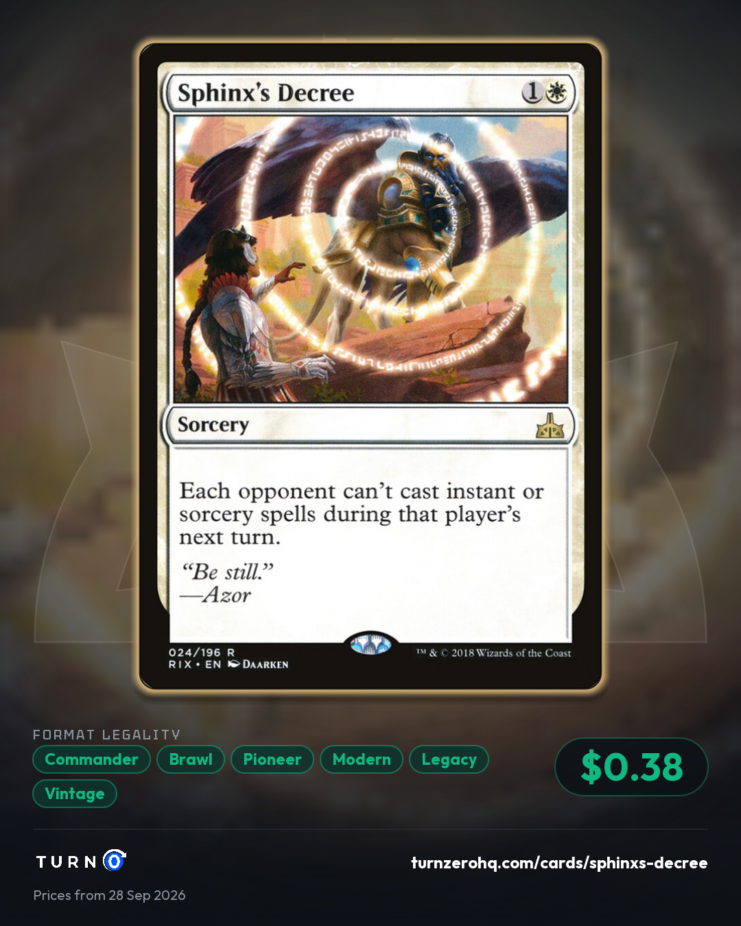 Shareable picture of Sphinx's Decree