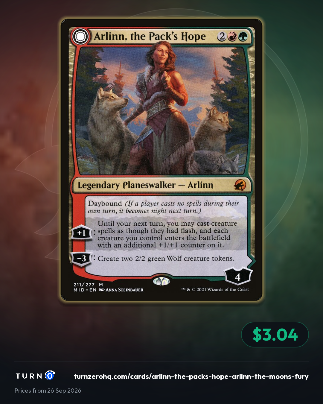 Shareable picture of Arlinn, the Pack's Hope // Arlinn, the Moon's Fury