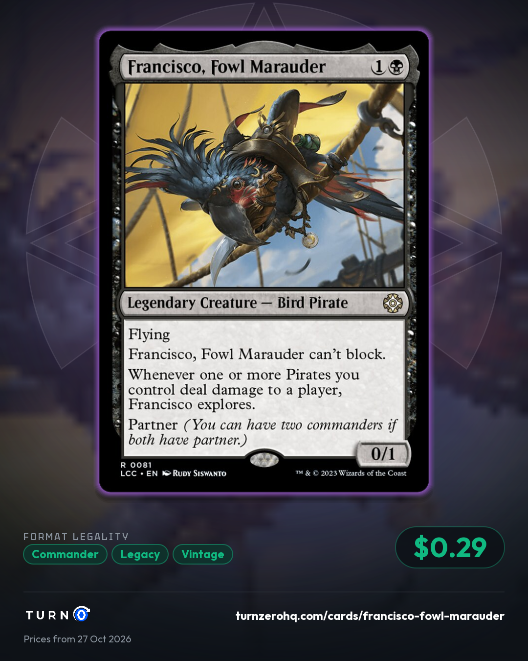 Shareable picture of Francisco, Fowl Marauder