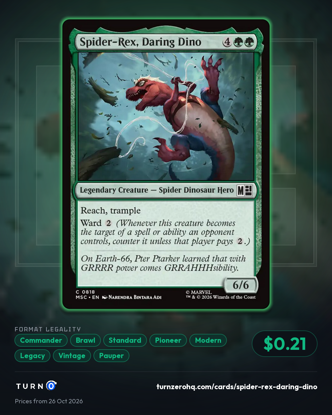Shareable picture of Spider-Rex, Daring Dino