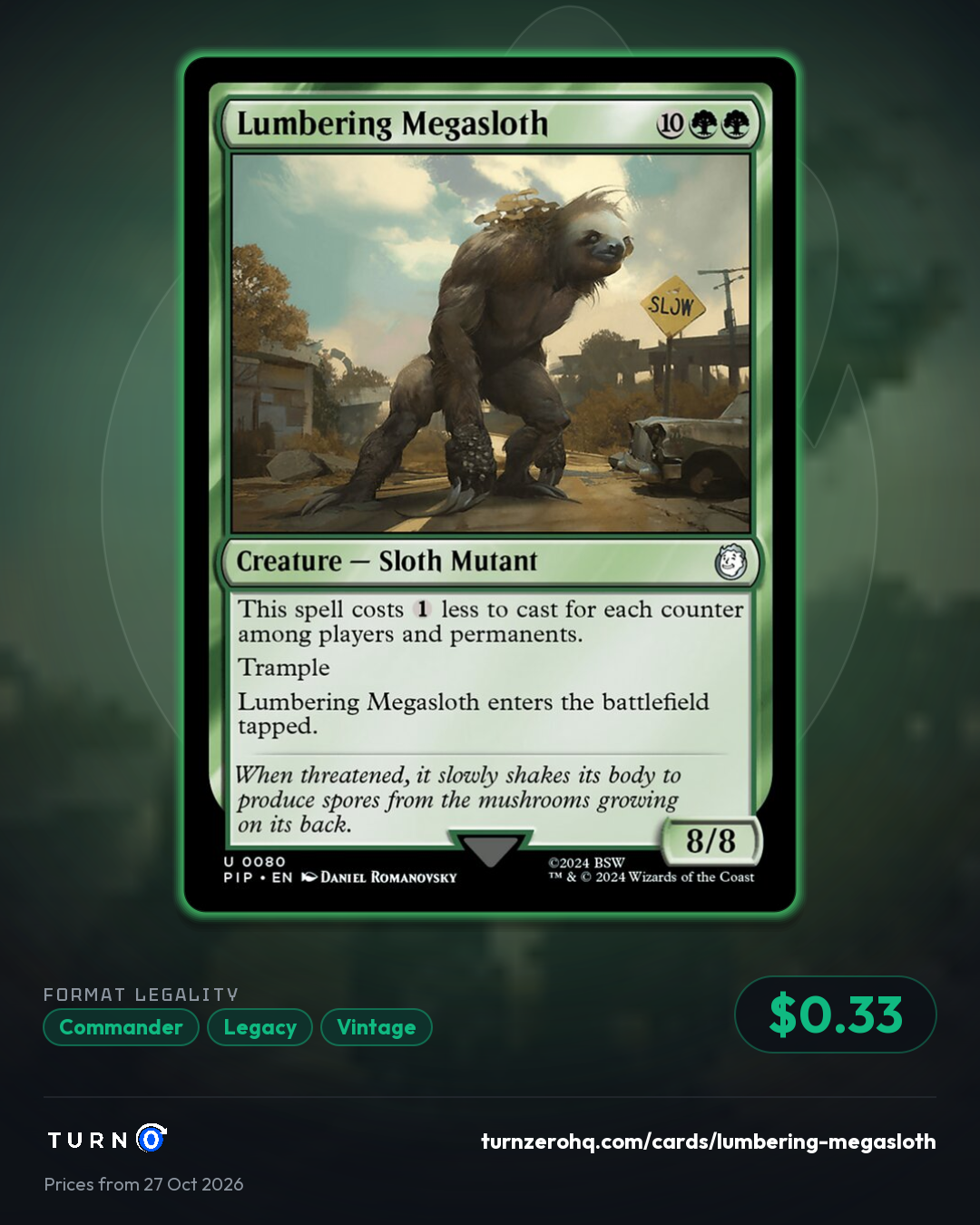 Shareable picture of Lumbering Megasloth