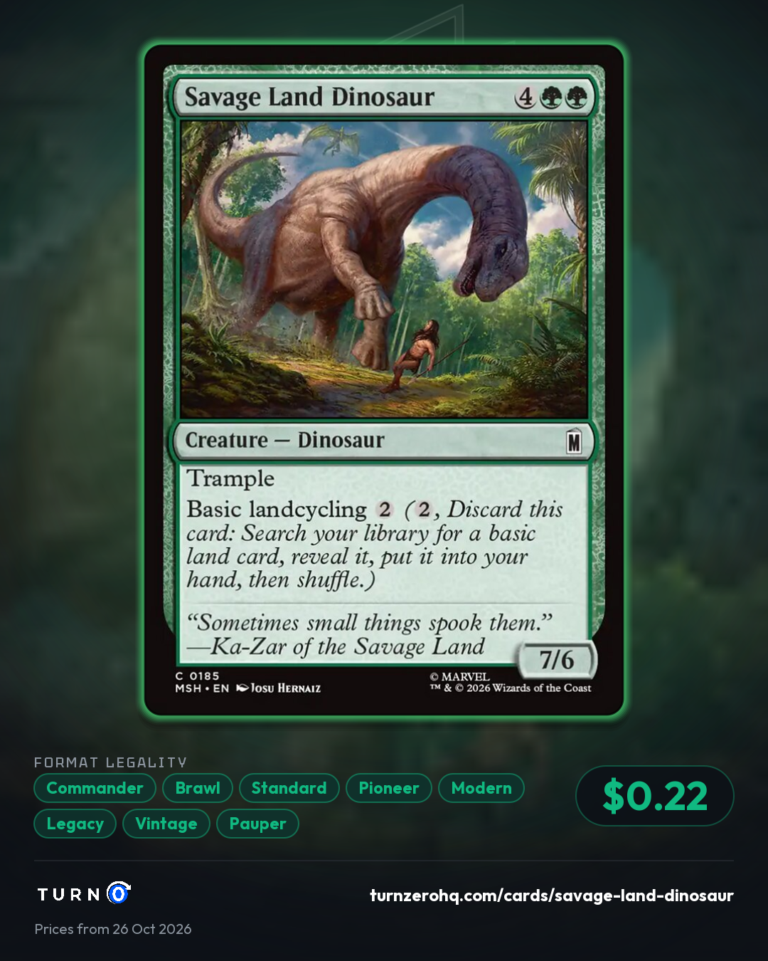 Shareable picture of Savage Land Dinosaur