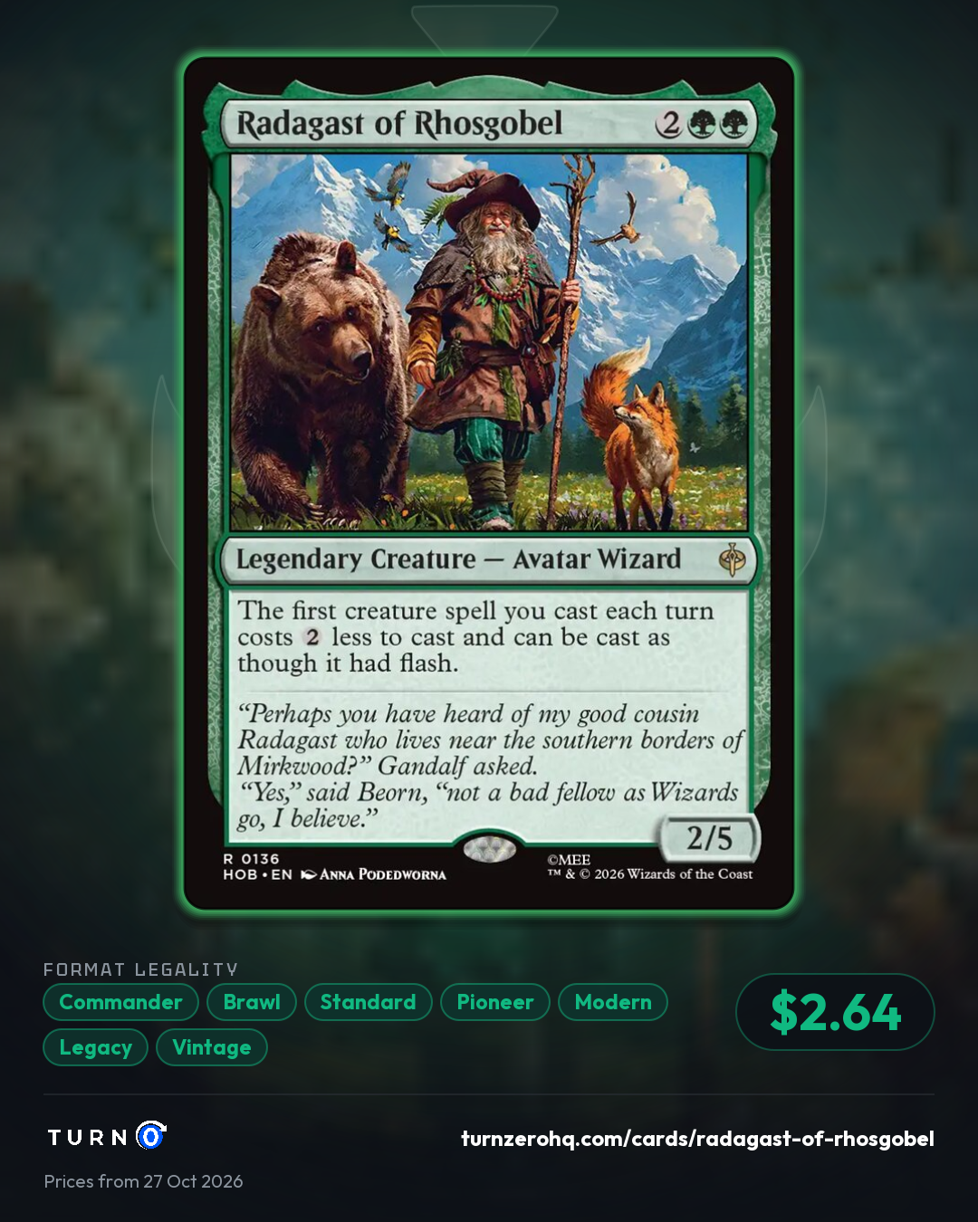 Shareable picture of Radagast of Rhosgobel