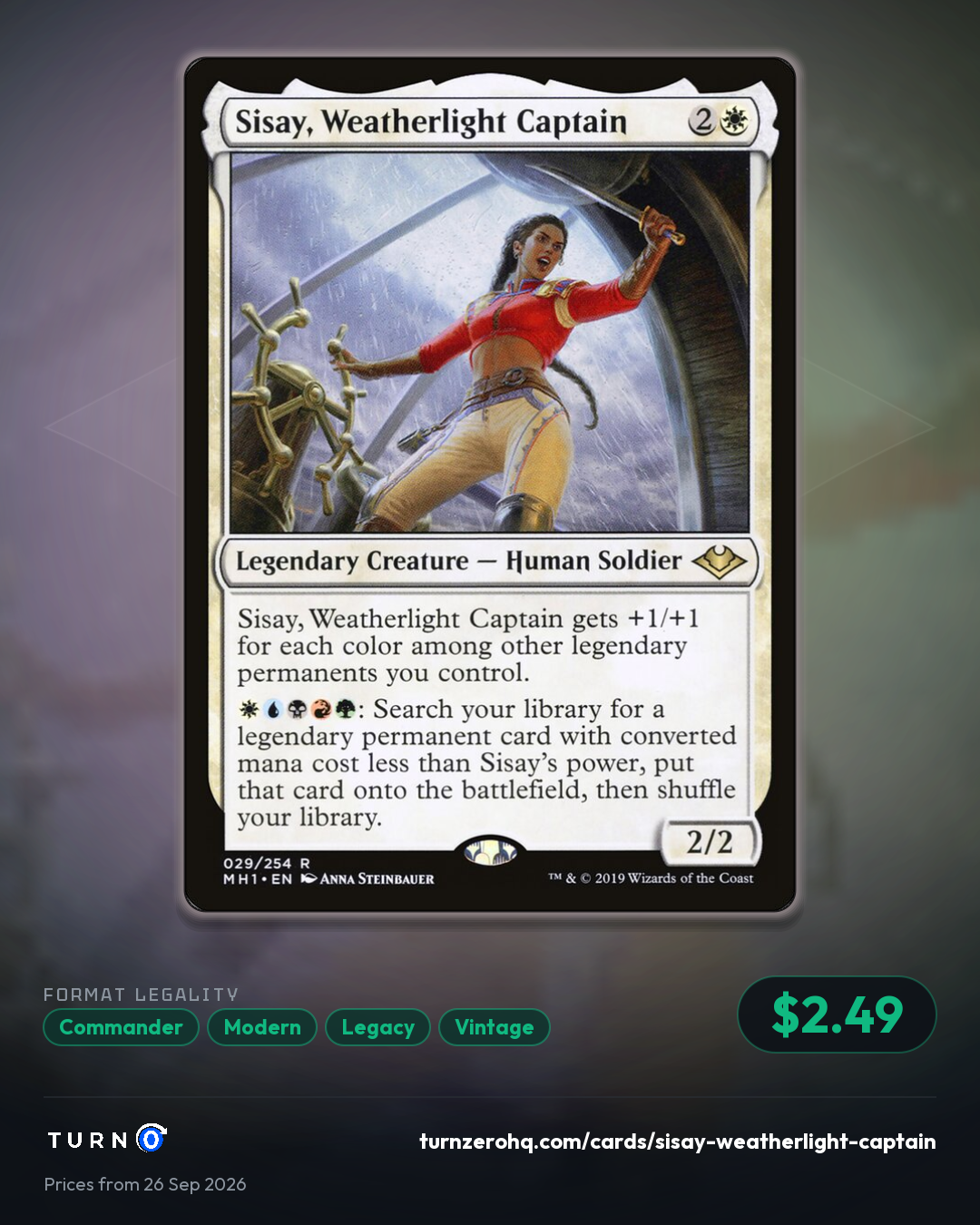 Shareable picture of Sisay, Weatherlight Captain