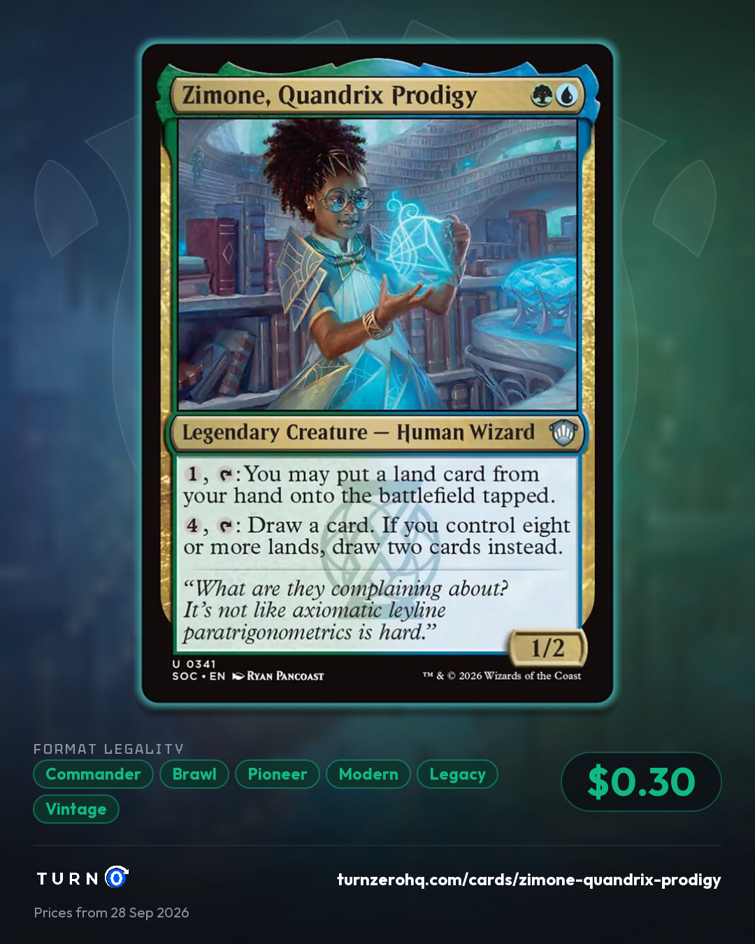 Shareable picture of Zimone, Quandrix Prodigy