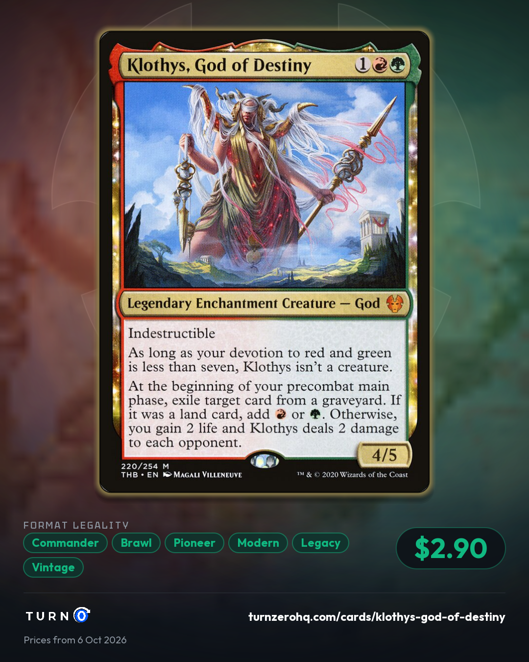 Shareable picture of Klothys, God of Destiny