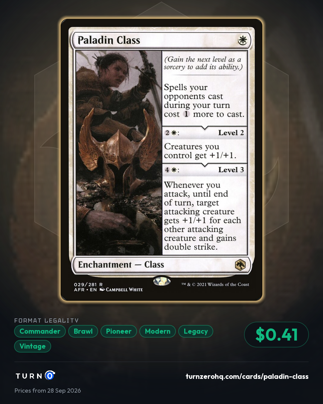 Shareable picture of Paladin Class