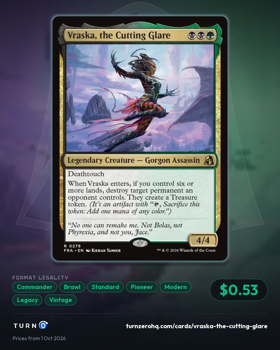Shareable picture of Vraska, the Cutting Glare