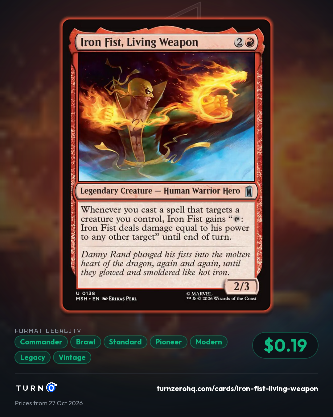 Shareable picture of Iron Fist, Living Weapon