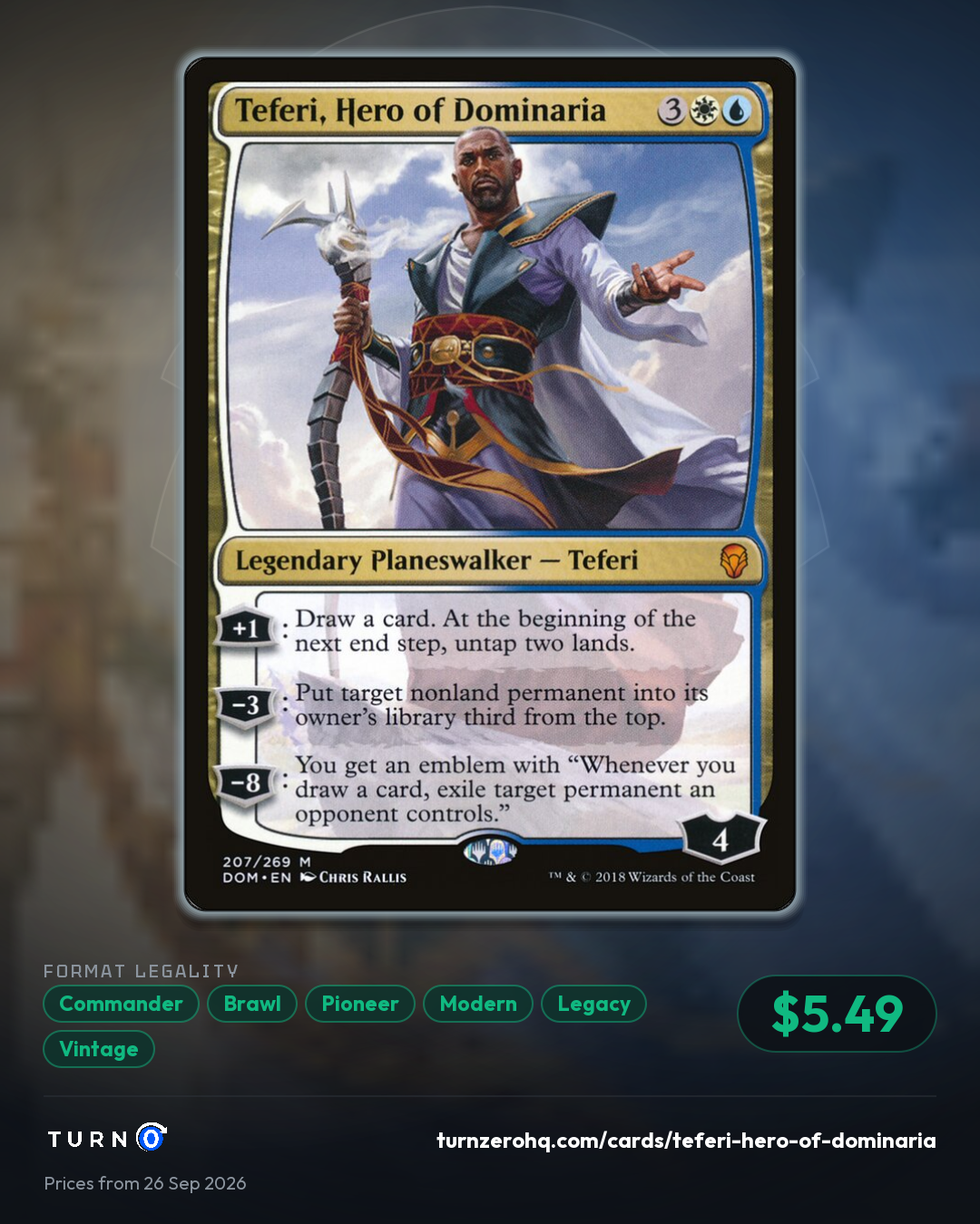 Shareable picture of Teferi, Hero of Dominaria