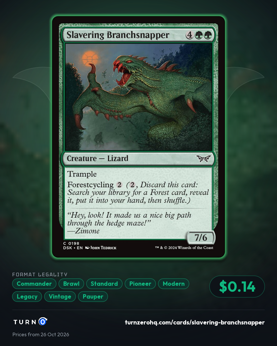 Shareable picture of Slavering Branchsnapper
