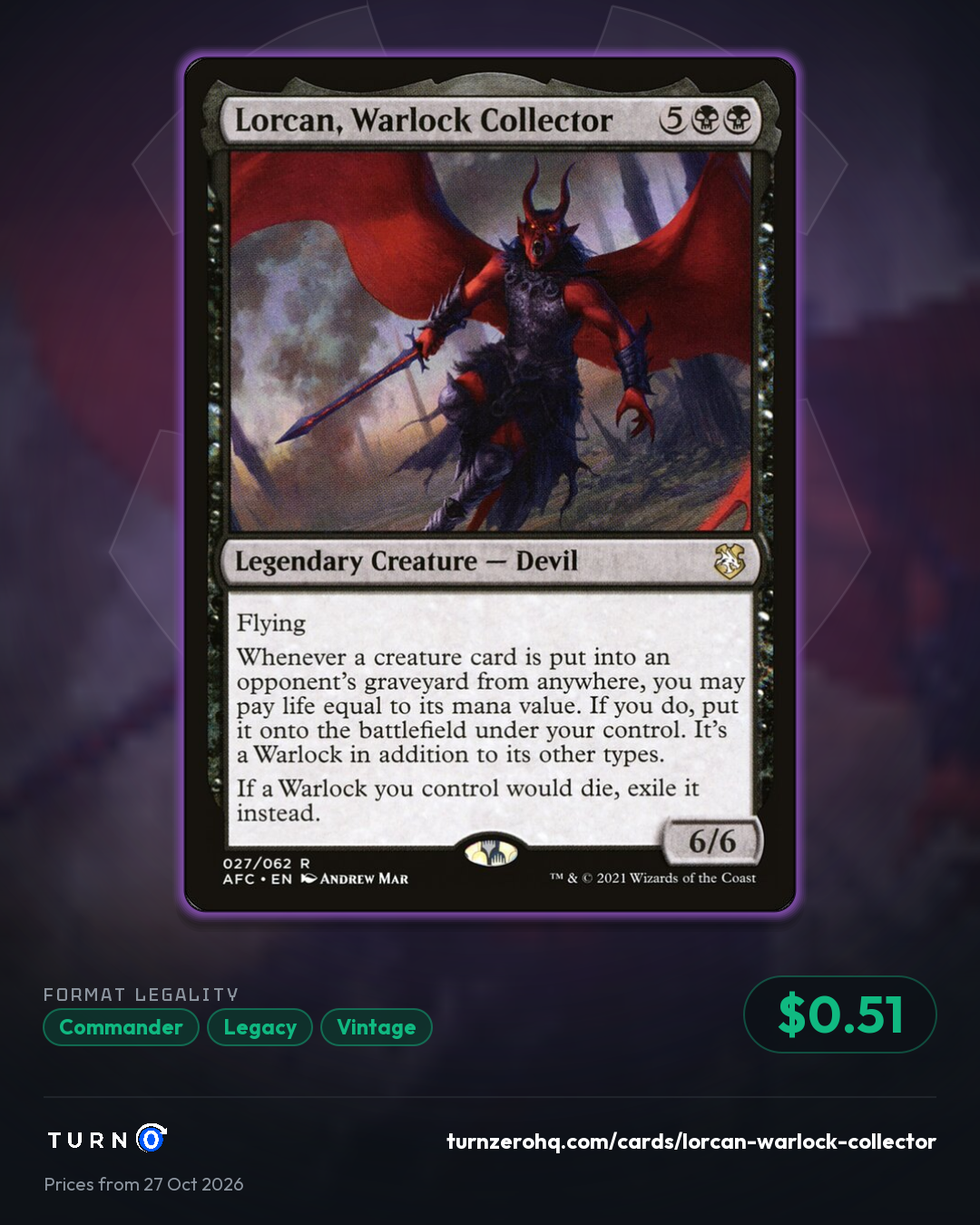 Shareable picture of Lorcan, Warlock Collector