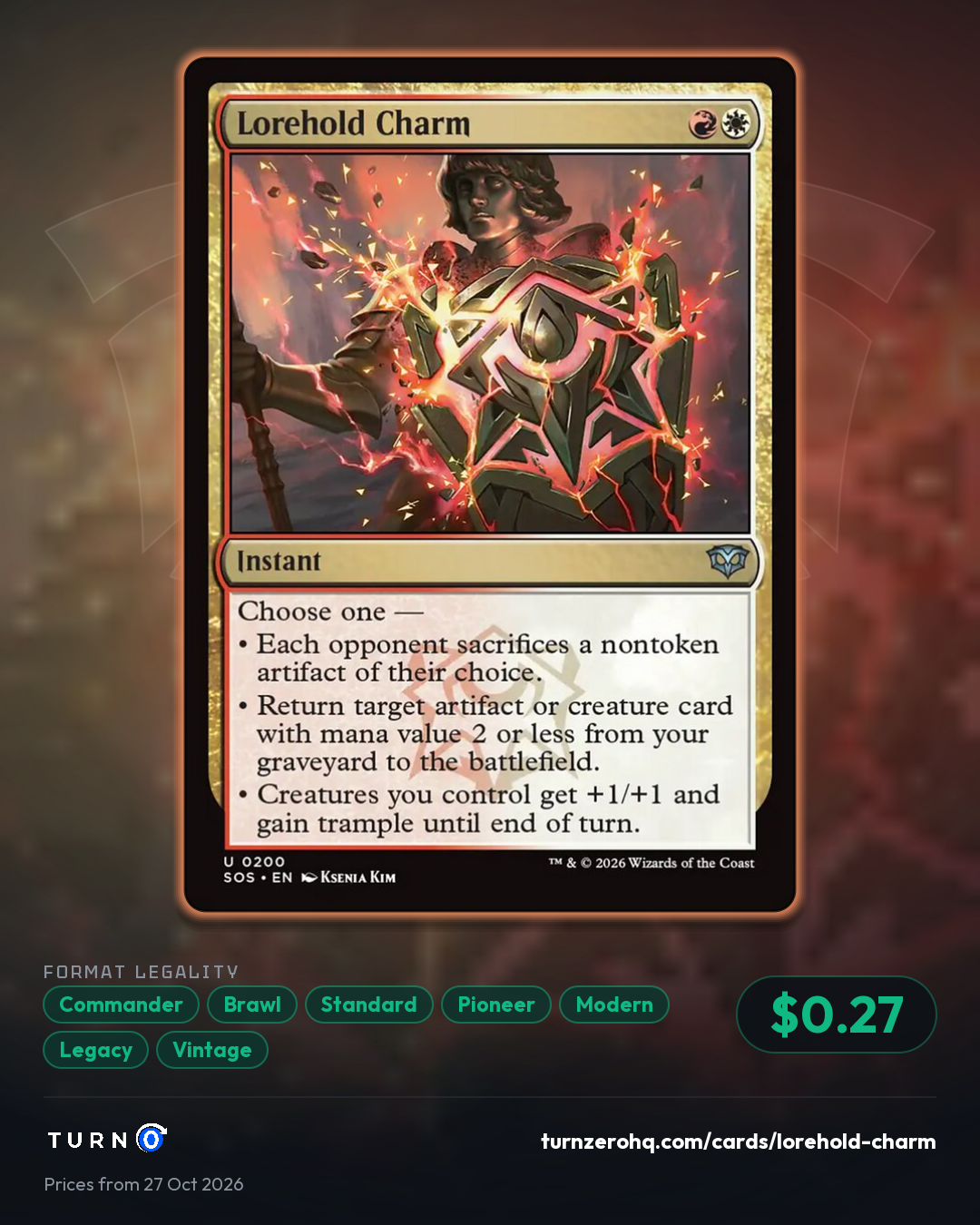 Shareable picture of Lorehold Charm