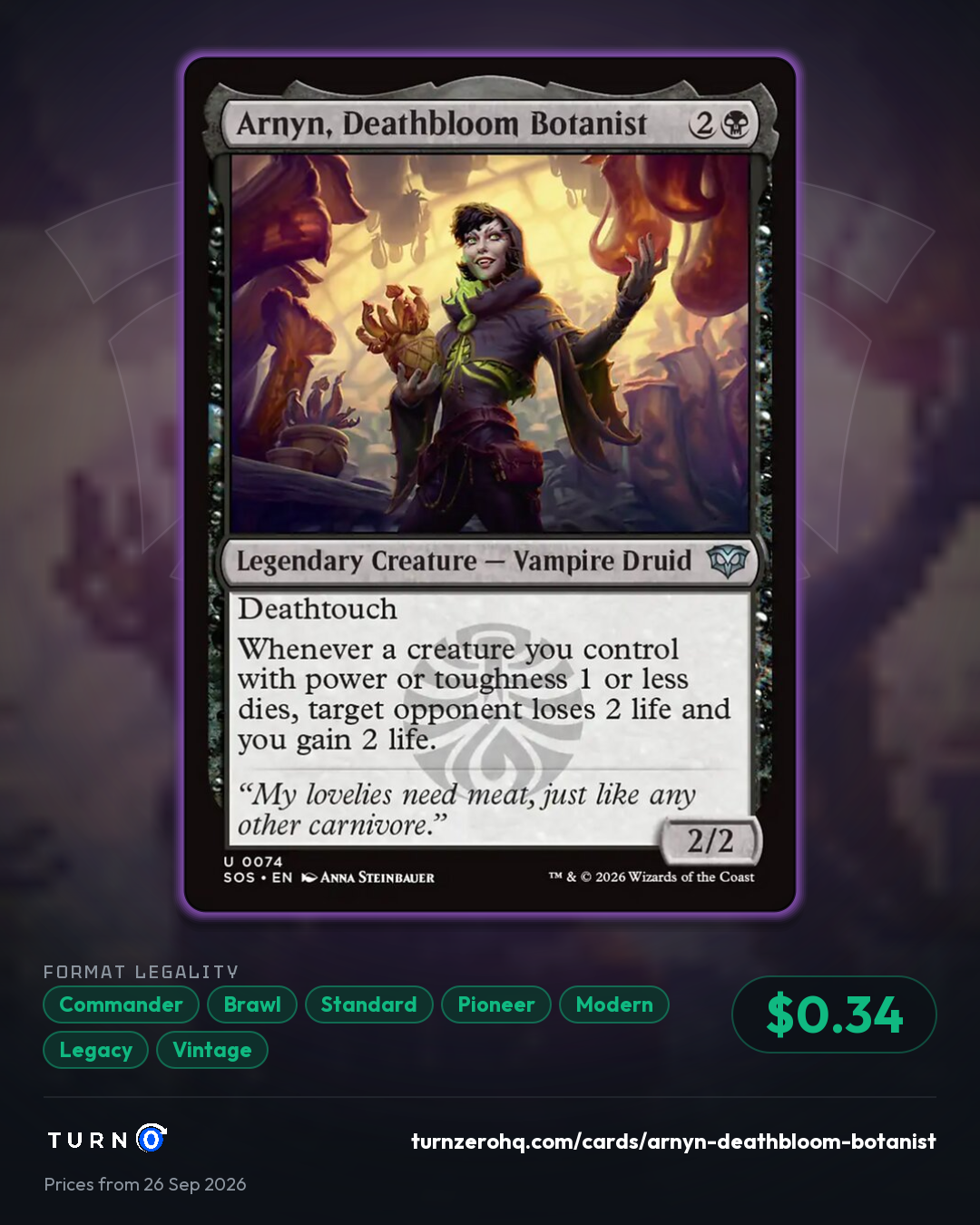 Shareable picture of Arnyn, Deathbloom Botanist