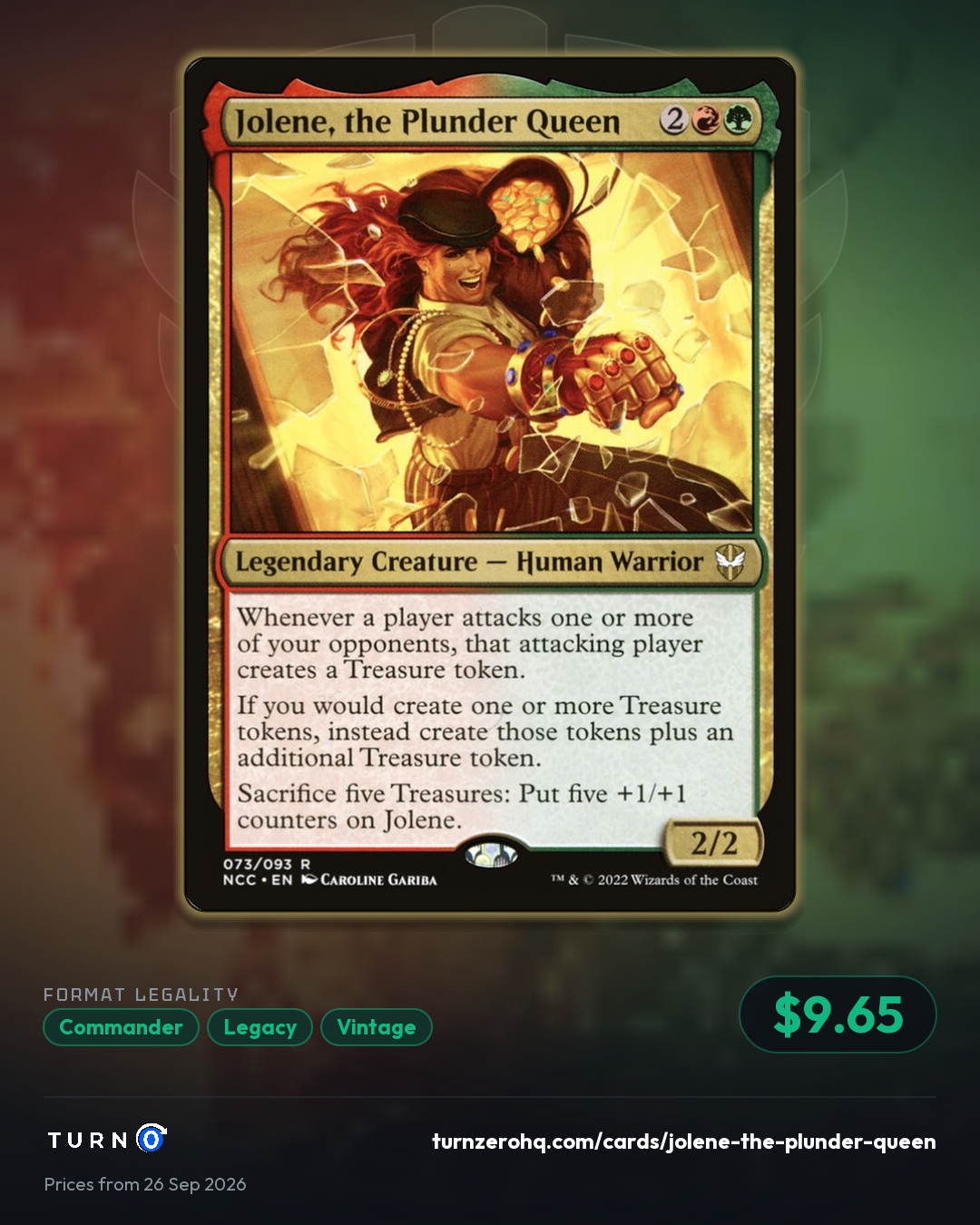 Shareable picture of Jolene, the Plunder Queen