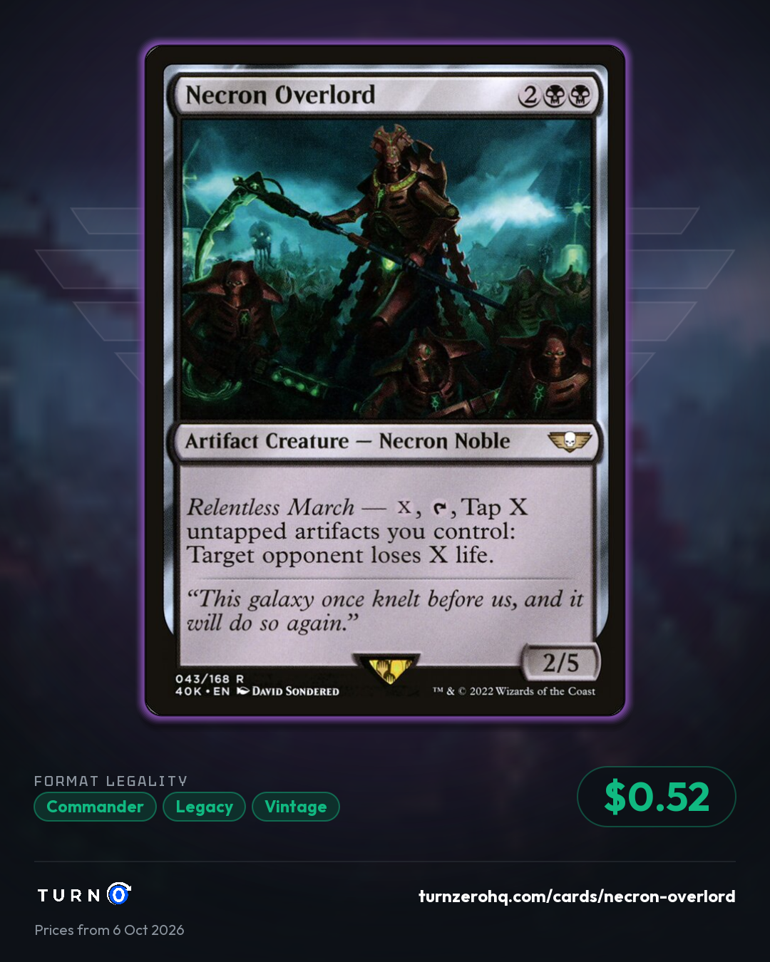 Shareable picture of Necron Overlord