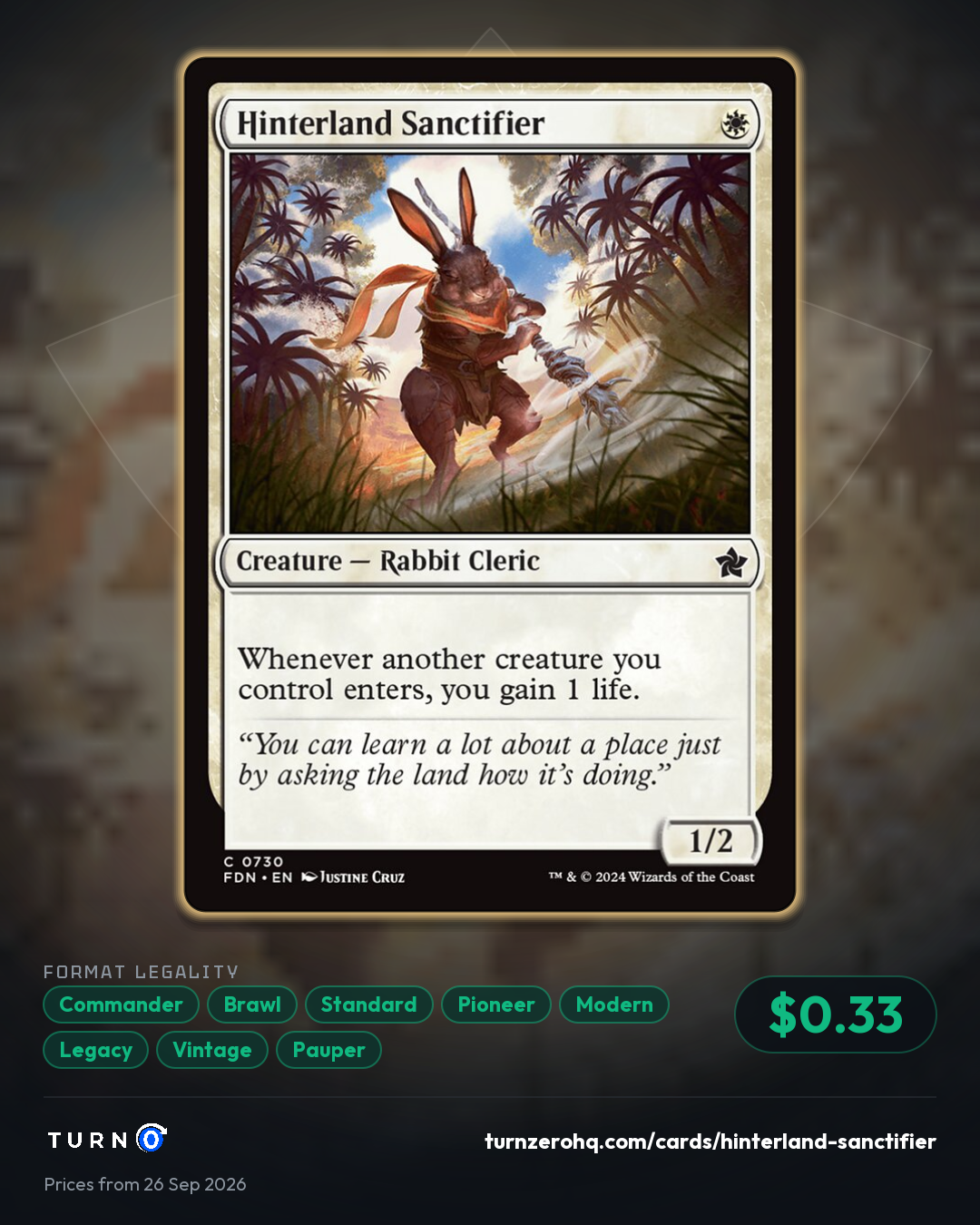 Shareable picture of Hinterland Sanctifier