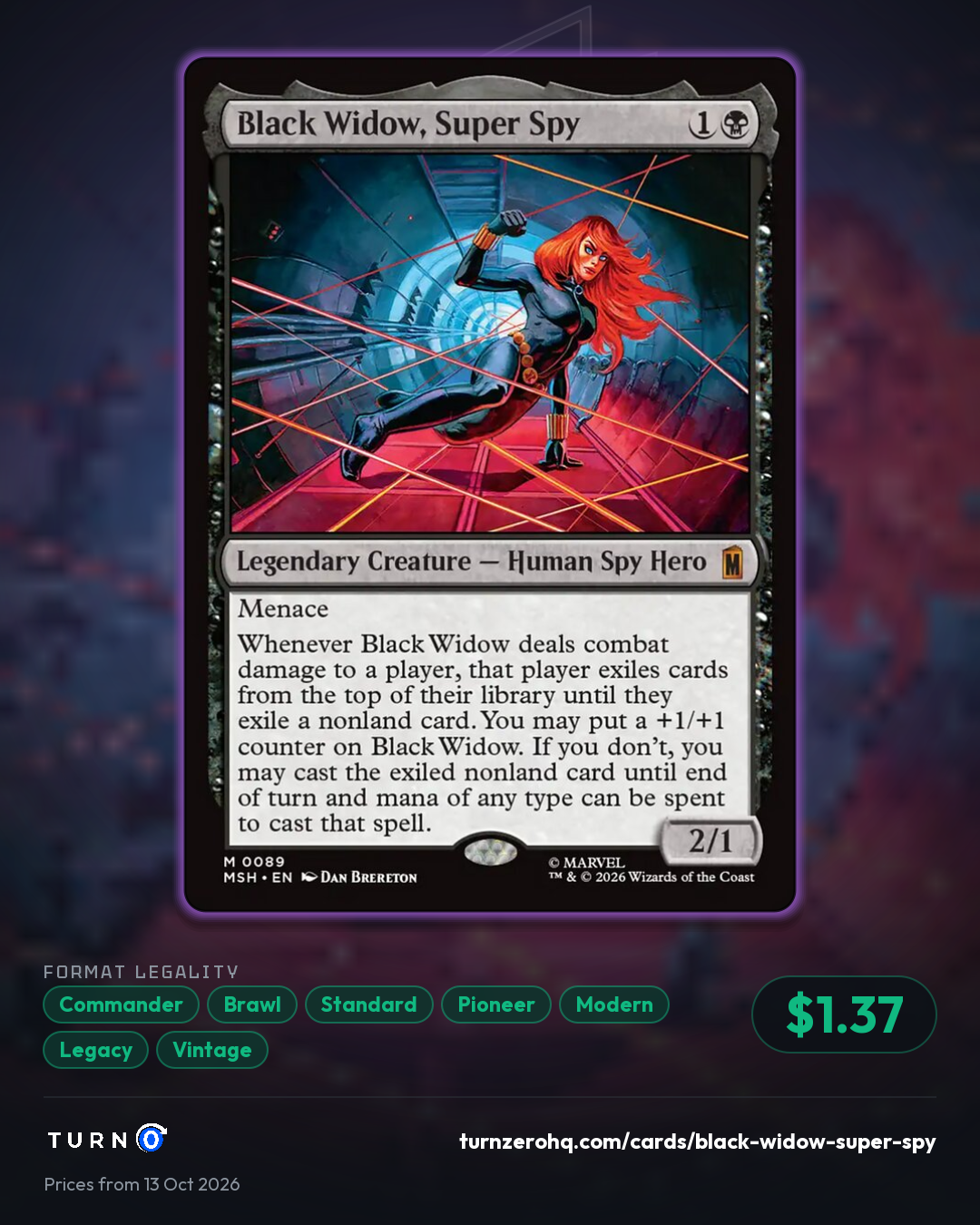 Shareable picture of Black Widow, Super Spy