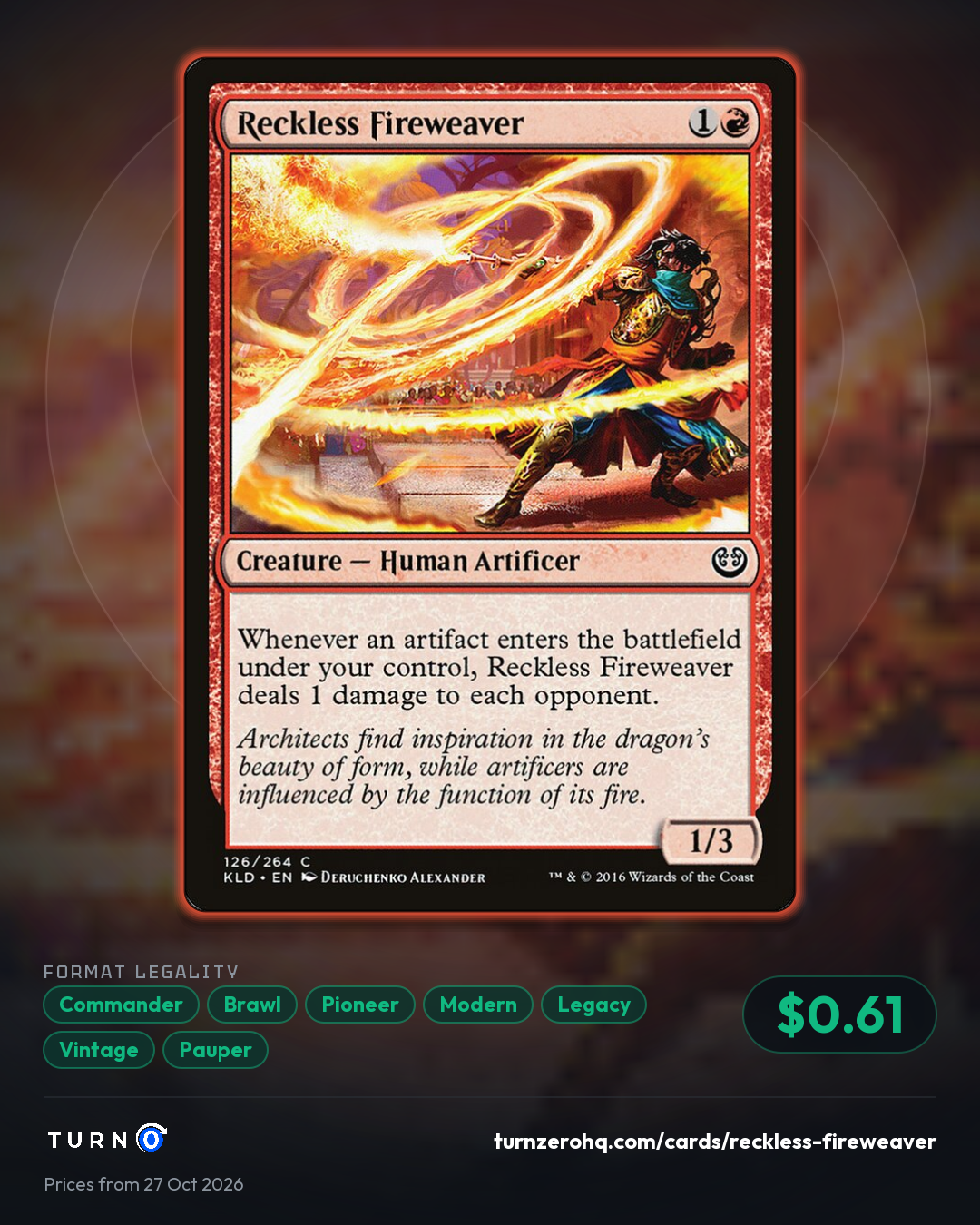 Shareable picture of Reckless Fireweaver