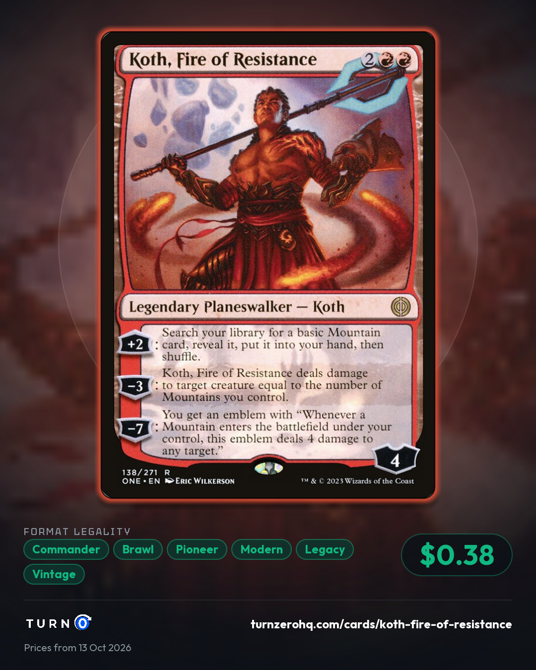 Shareable picture of Koth, Fire of Resistance