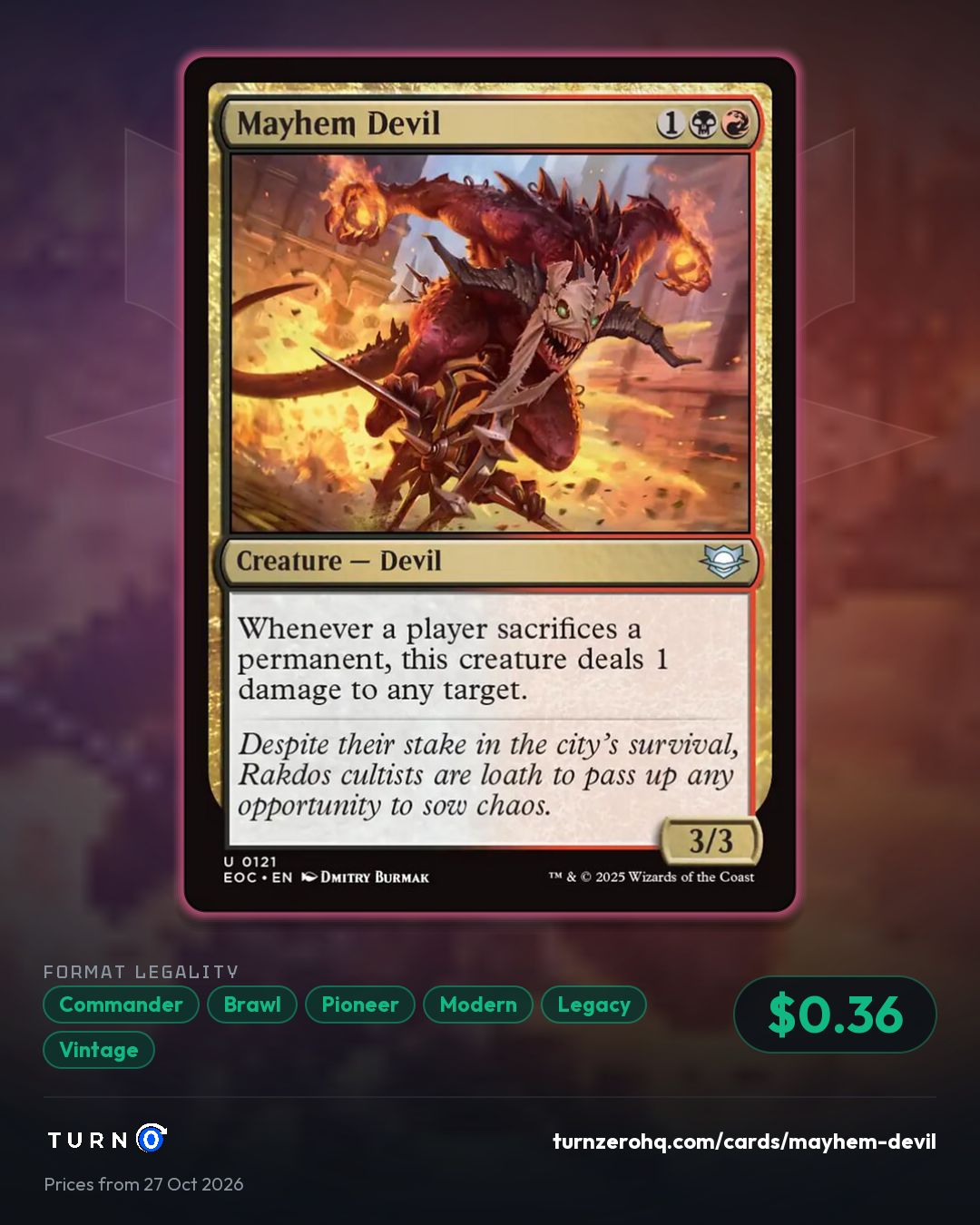 Shareable picture of Mayhem Devil