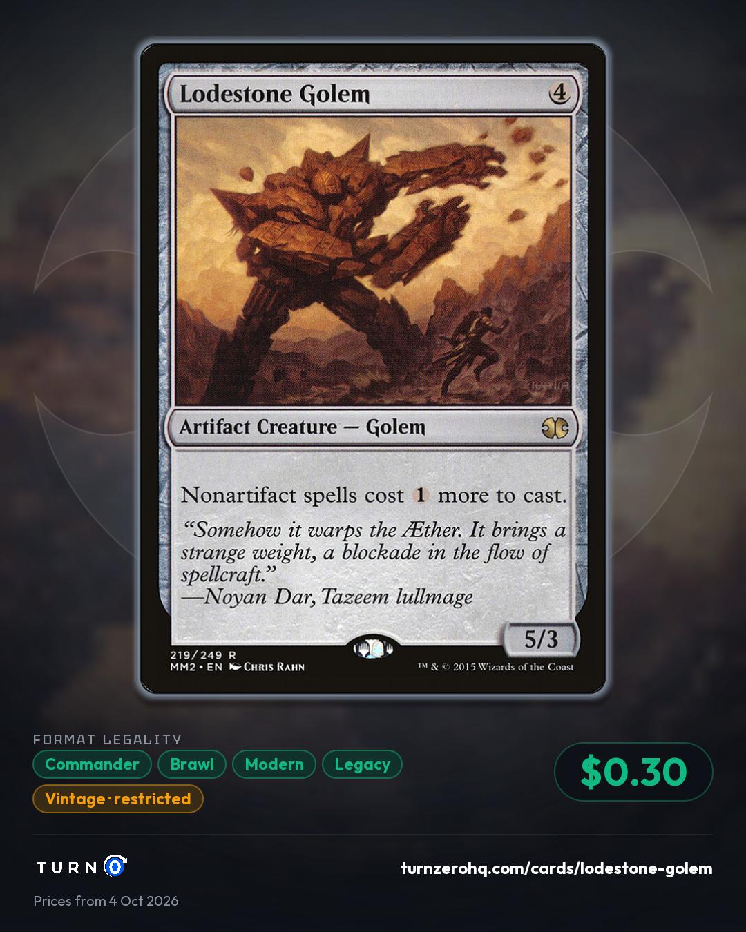 Shareable picture of Lodestone Golem