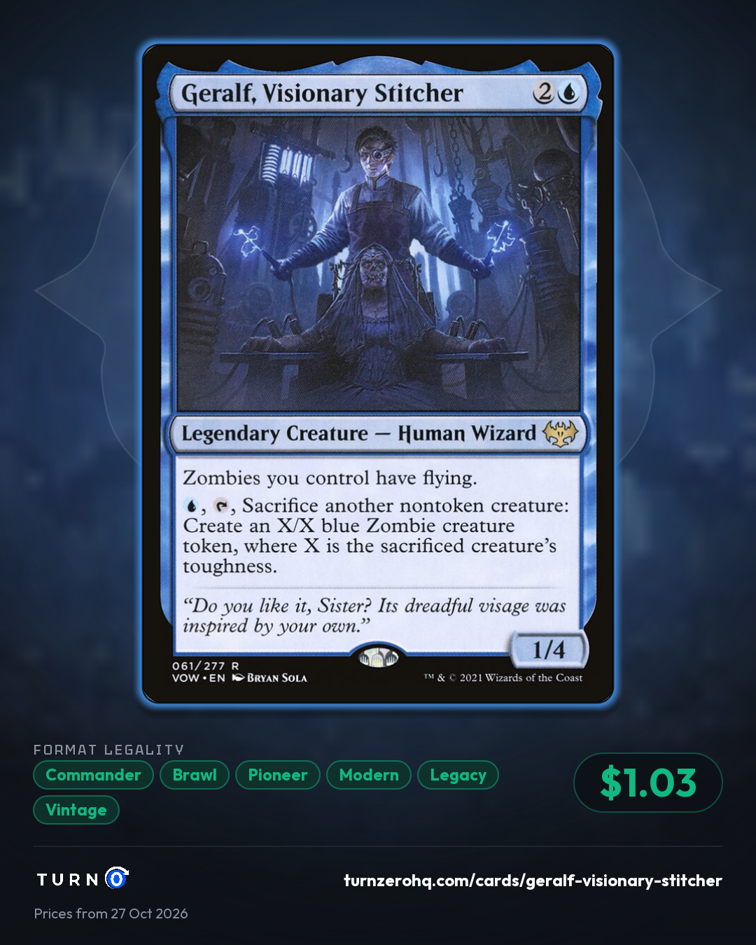 Shareable picture of Geralf, Visionary Stitcher