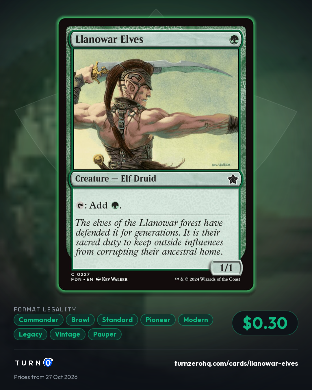 Shareable picture of Llanowar Elves