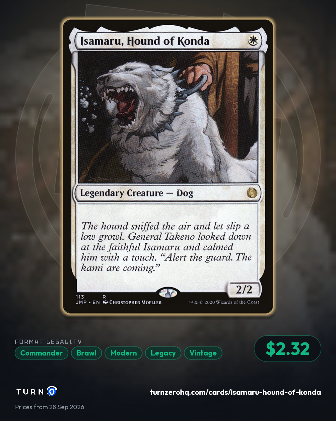 Shareable picture of Isamaru, Hound of Konda