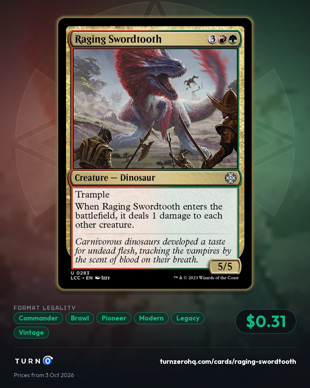 Shareable picture of Raging Swordtooth