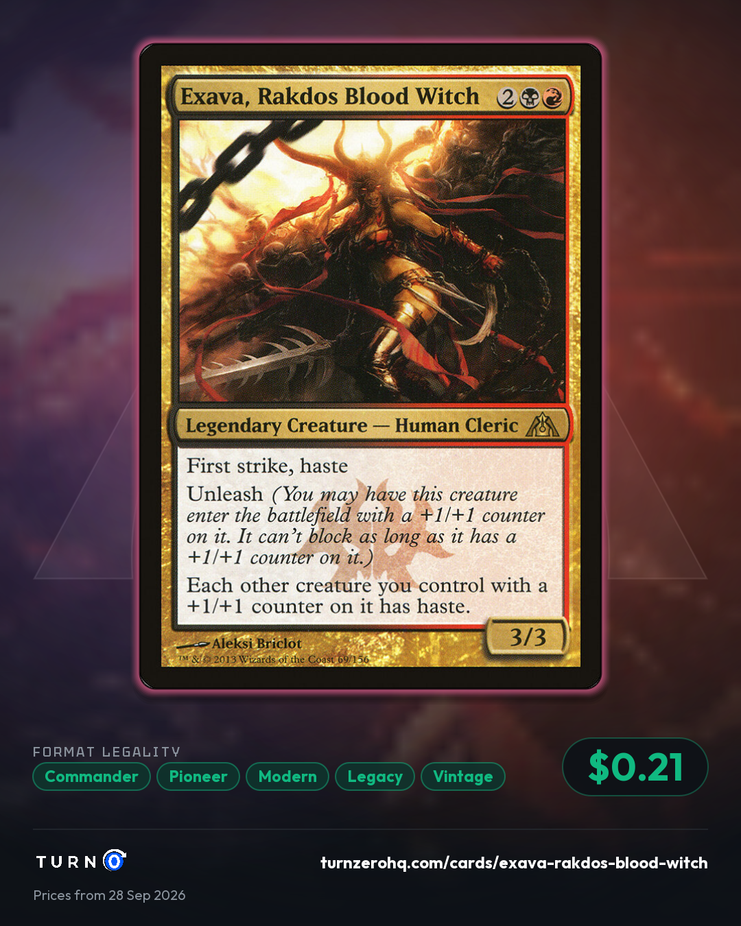 Shareable picture of Exava, Rakdos Blood Witch