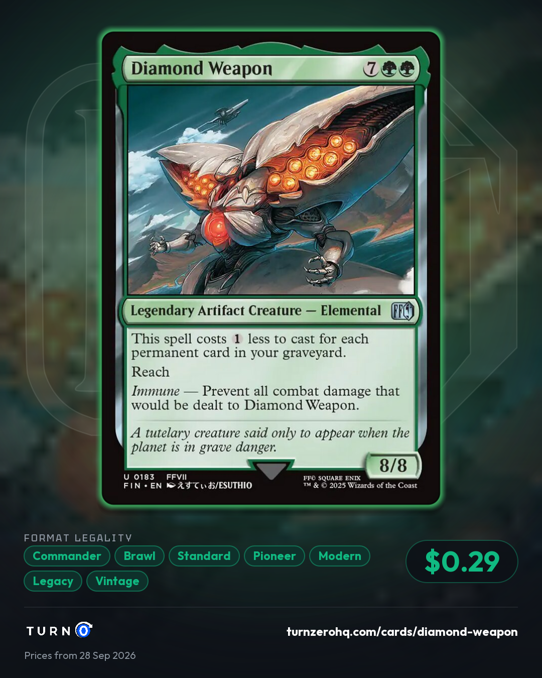 Shareable picture of Diamond Weapon