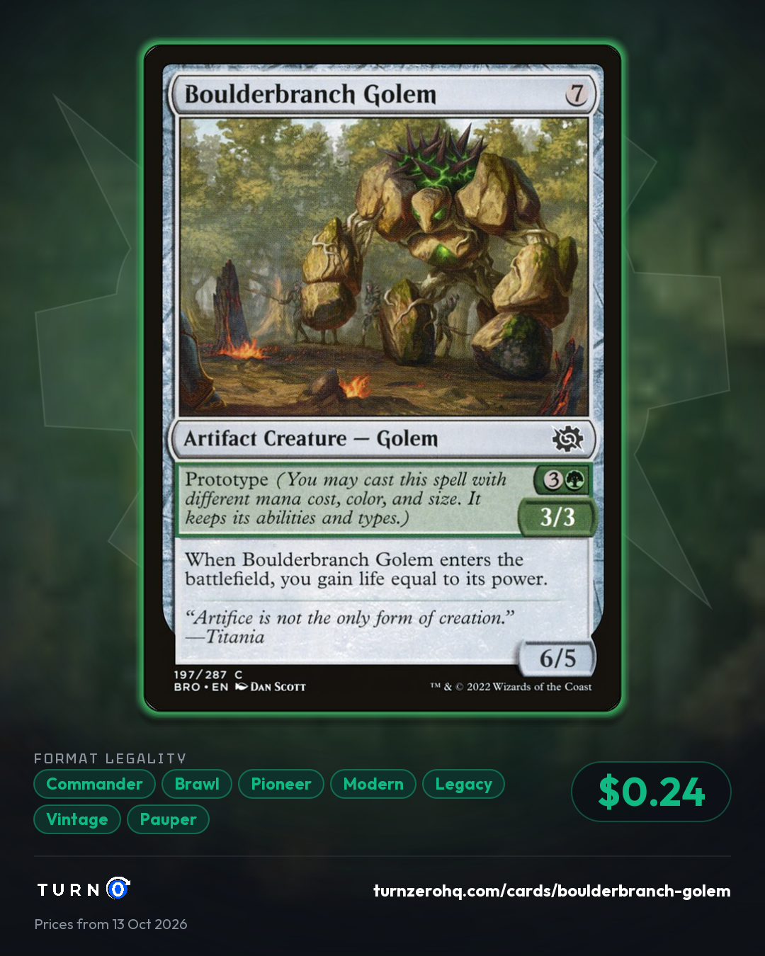 Shareable picture of Boulderbranch Golem