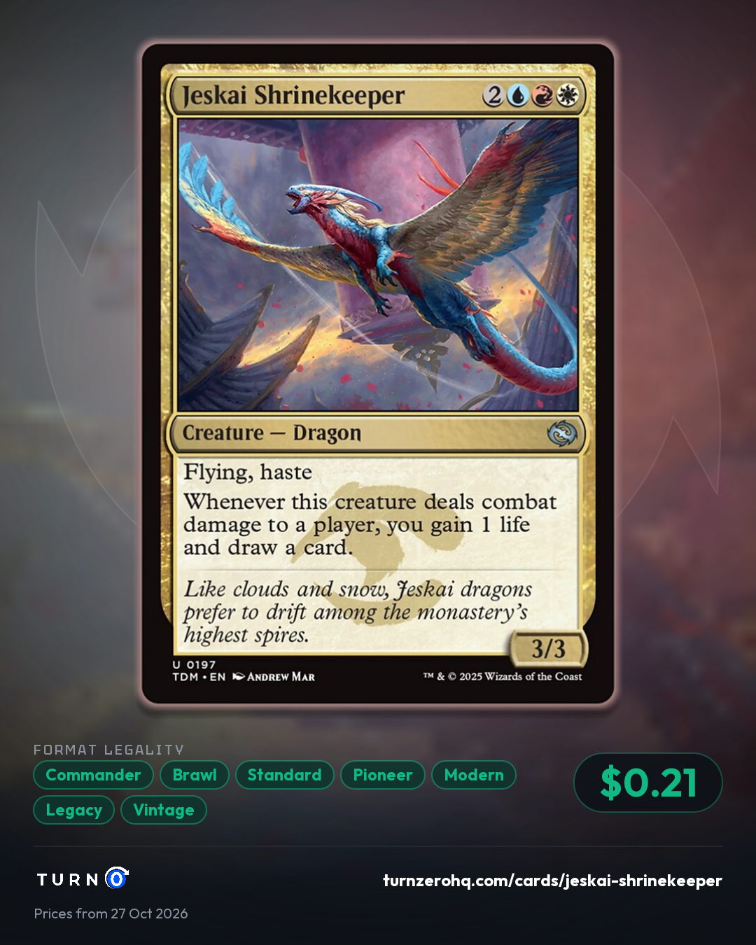 Shareable picture of Jeskai Shrinekeeper