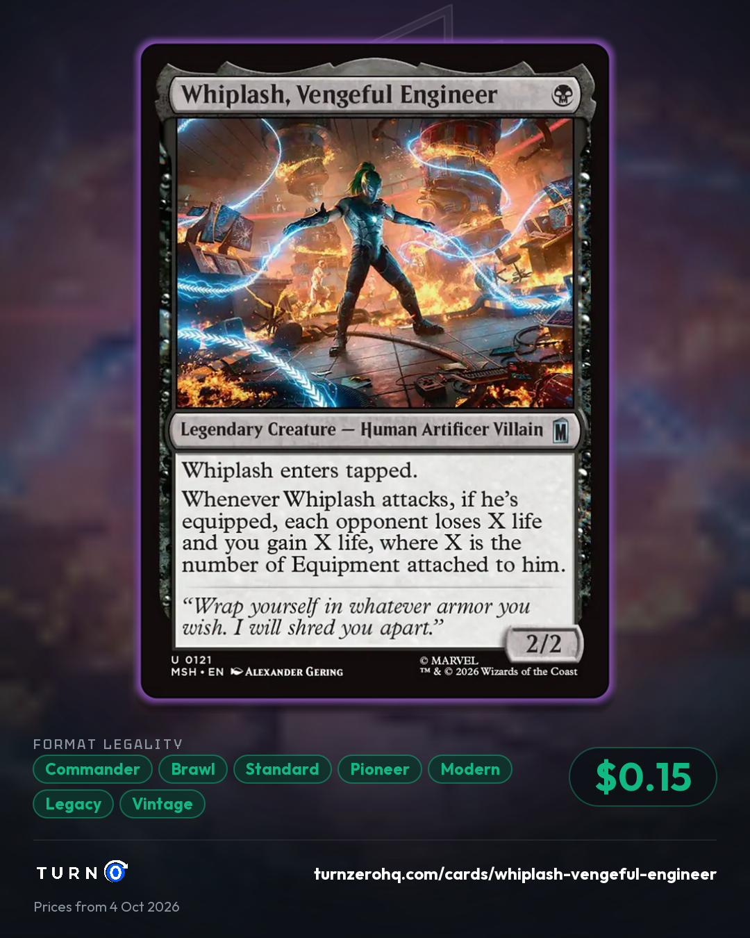 Shareable picture of Whiplash, Vengeful Engineer