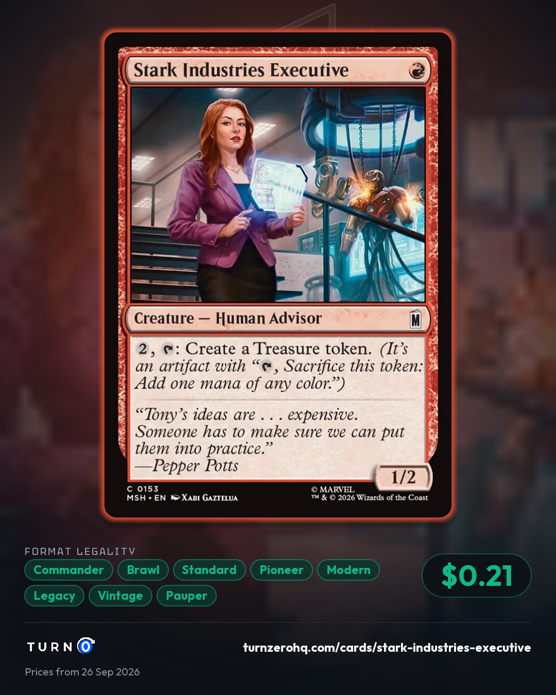 Shareable picture of Stark Industries Executive